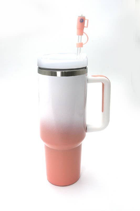 40oz CLOUD FLOWER RAINBOW TUMBLER STRAW COVER CAP
